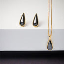 CONJUNTO FOLHEADO A OURO