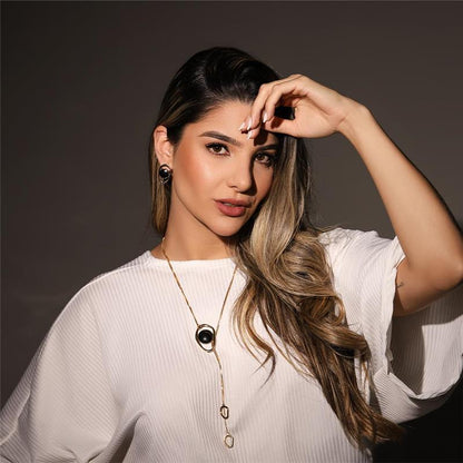 Conjunto Brilhato Pedras Naturais Brasileiras — Folheado a Ouro