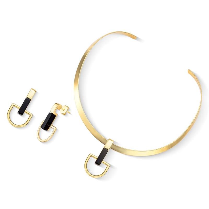 Conjunto Brilhato Pedras Naturais Brasileiras — Folheado a Ouro