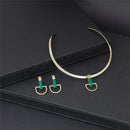 CONJUNTO FOLHEADO A OURO