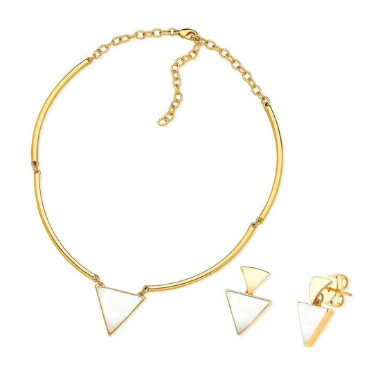 Conjunto Brilhato Pedras Naturais Brasileiras — Folheado a Ouro