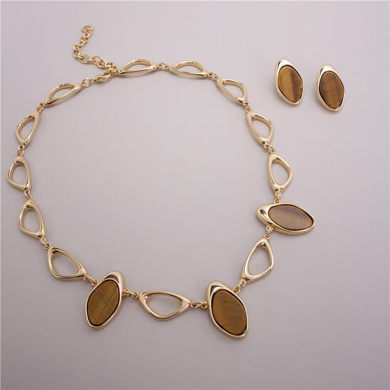 Conjunto Brilhato Geométrica detalhe pedra natural