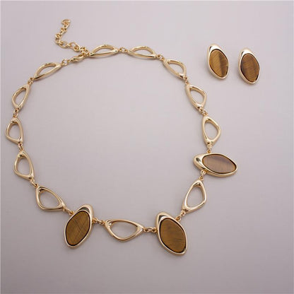 Conjunto Brilhato Geométrica detalhe pedra natural