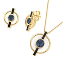 CONJUNTO FOLHEADO A OURO