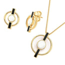 CONJUNTO FOLHEADO A OURO