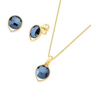 CONJUNTO FOLHEADO A OURO