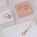 CONJUNTO FOLHEADO A OURO