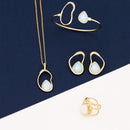 CONJUNTO FOLHEADO A OURO