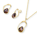 CONJUNTO FOLHEADO A OURO