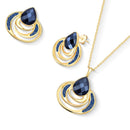 CONJUNTO FOLHEADO A OURO