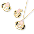 CONJUNTO FOLHEADO A OURO