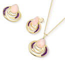 CONJUNTO FOLHEADO A OURO