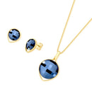 CONJUNTO FOLHEADO A OURO