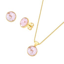 CONJUNTO FOLHEADO A OURO