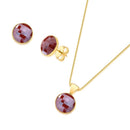 CONJUNTO FOLHEADO A OURO