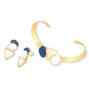 CONJUNTO FOLHEADO A OURO