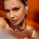 CONJUNTO FOLHEADO A OURO