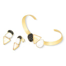 CONJUNTO FOLHEADO A OURO