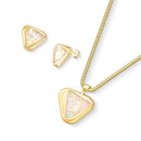 CONJUNTO FOLHEADO A OURO