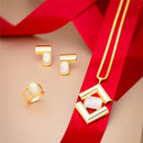 CONJUNTO FOLHEADO A OURO