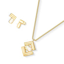 CONJUNTO FOLHEADO A OURO