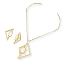 CONJUNTO FOLHEADO A OURO