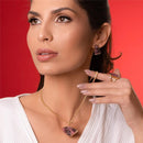 CONJUNTO FOLHEADO A OURO