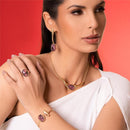 CONJUNTO FOLHEADO A OURO