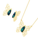 CONJUNTO FOLHEADO A OURO