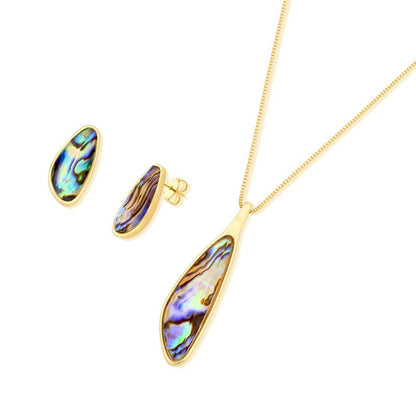 Conjunto Brilhato Pedras Naturais Brasileiras — Folheado a Ouro