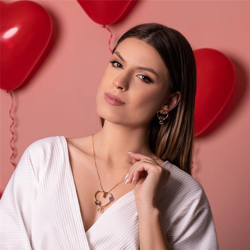 CONJUNTO FOLHEADO A OURO