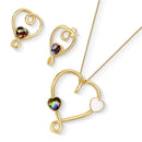 CONJUNTO FOLHEADO A OURO