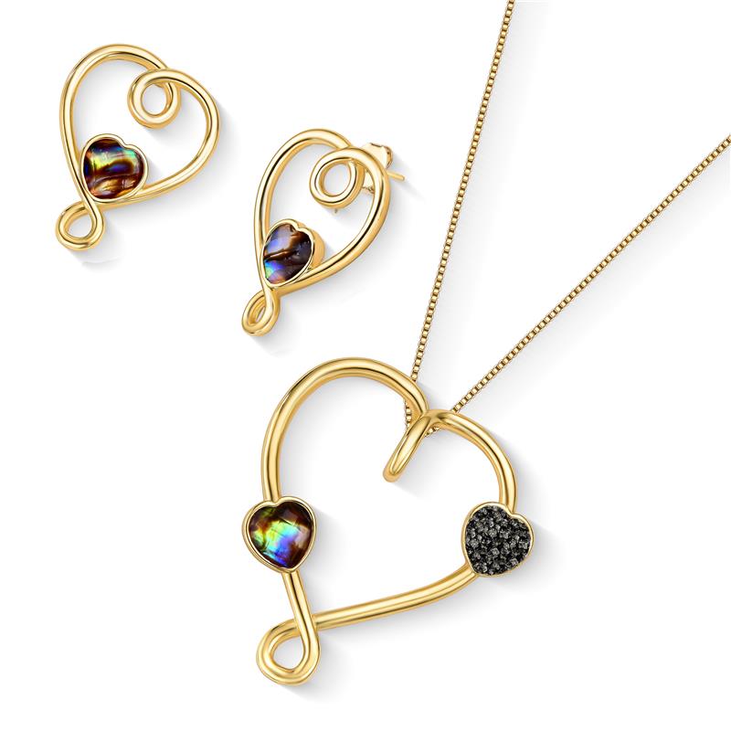 Conjunto Brilhato Pedras Naturais Brasileiras — Folheado a Ouro