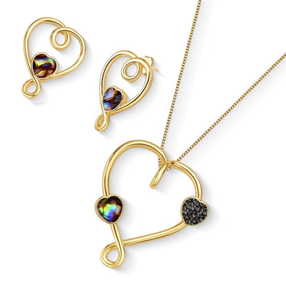 Conjunto Brilhato Pedras Naturais Brasileiras — Folheado a Ouro