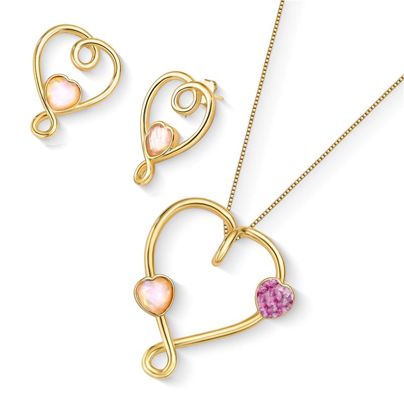 CONJUNTO FOLHEADO A OURO