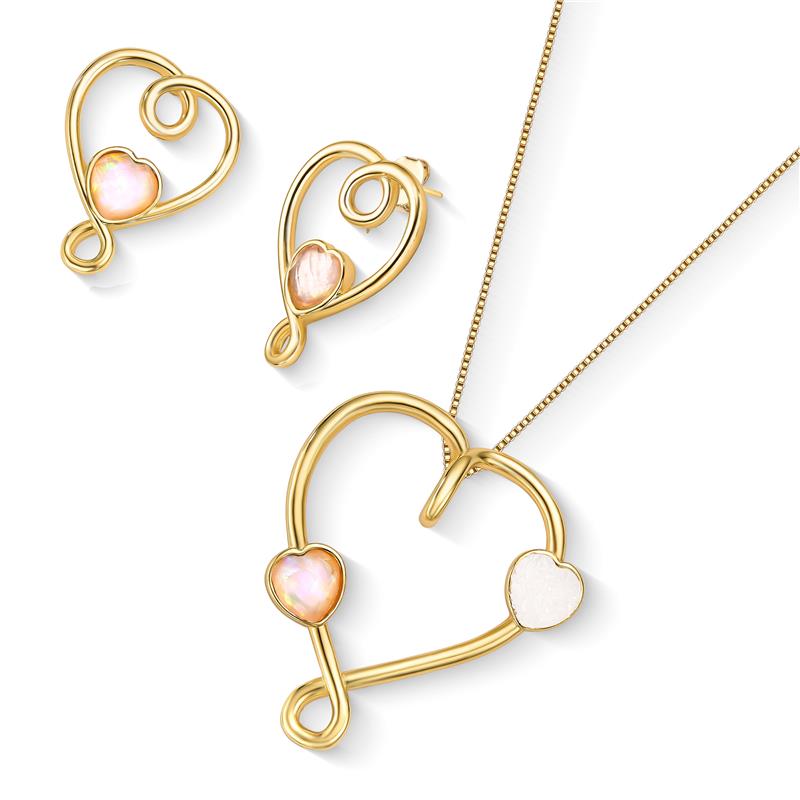 CONJUNTO FOLHEADO A OURO