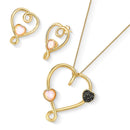 CONJUNTO FOLHEADO A OURO