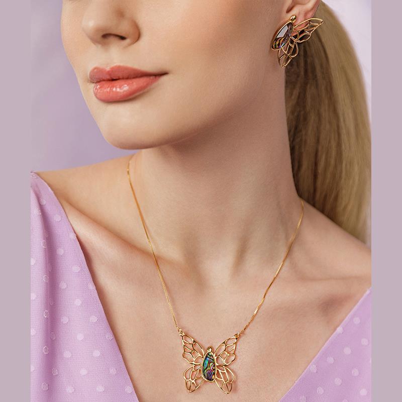 Conjunto Brilhato Pedras Naturais Brasileiras — Folheado a Ouro