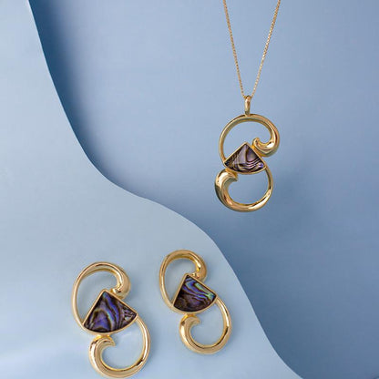 Conjunto Brilhato Pedras Naturais Brasileiras — Folheado a Ouro