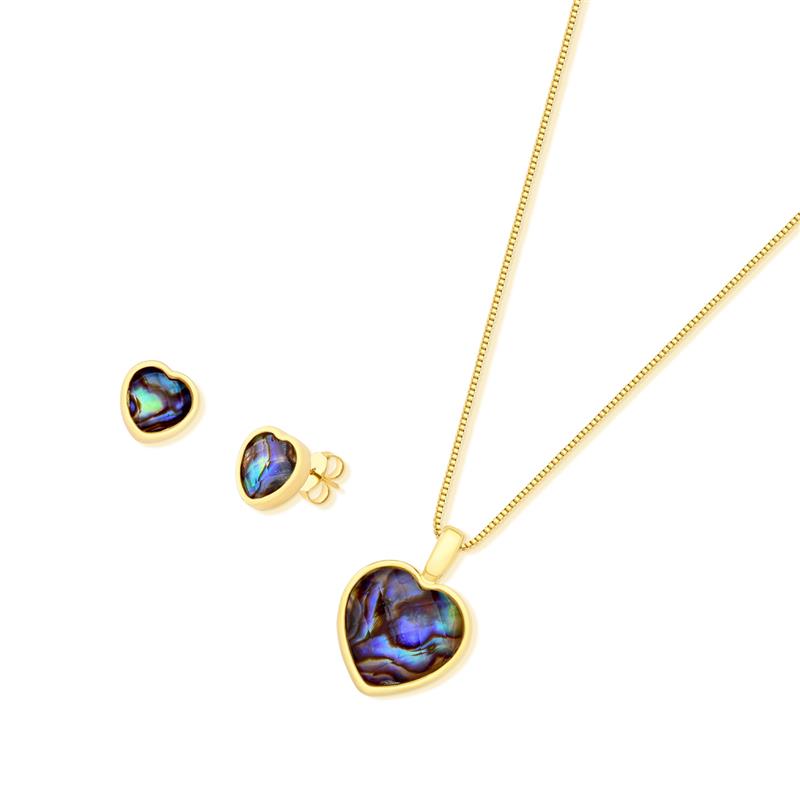 Conjunto Brilhato Pedras Naturais Brasileiras - Folheado a ouro