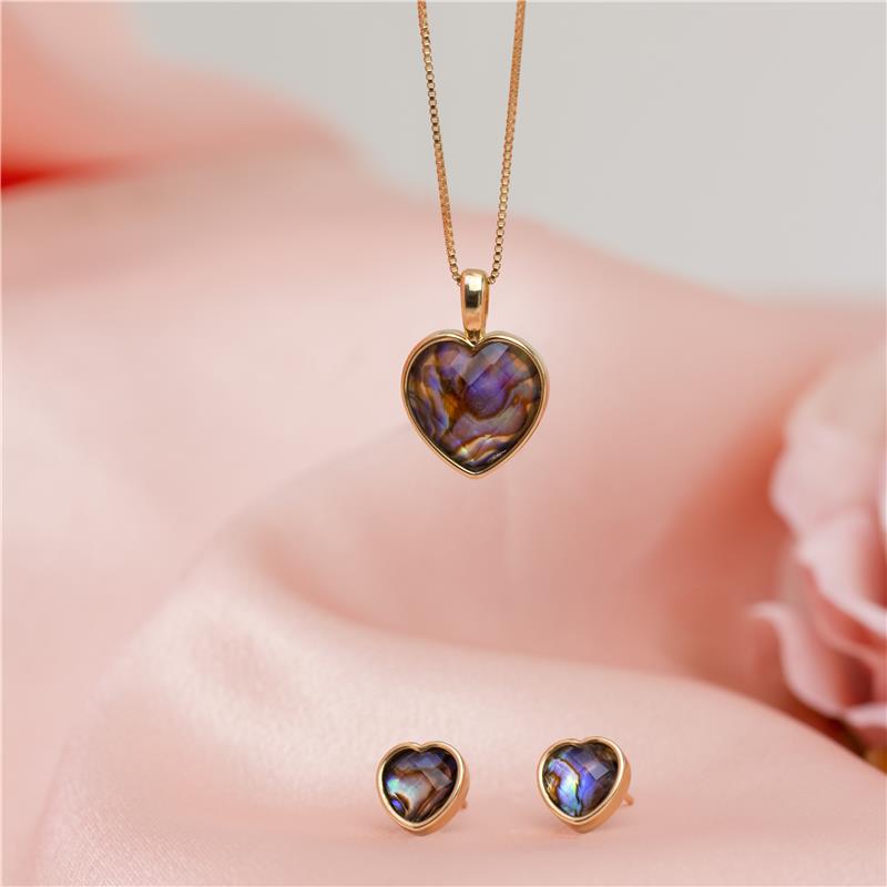 Conjunto Brilhato Pedras Naturais Brasileiras - Folheado a ouro