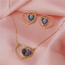 CONJUNTO FOLHEADO A OURO