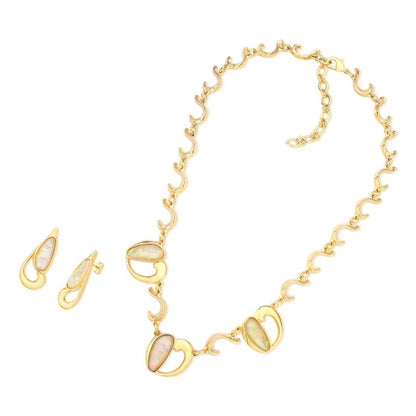 Conjunto Brilhato Pedras Naturais Brasileiras — Folheado a Ouro