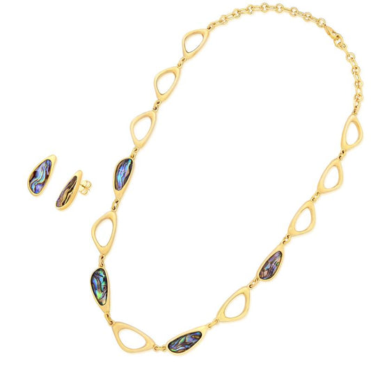 Conjunto Brilhato Pedras Naturais Brasileiras — Folheado a Ouro