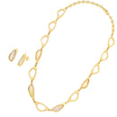 CONJUNTO FOLHEADO A OURO