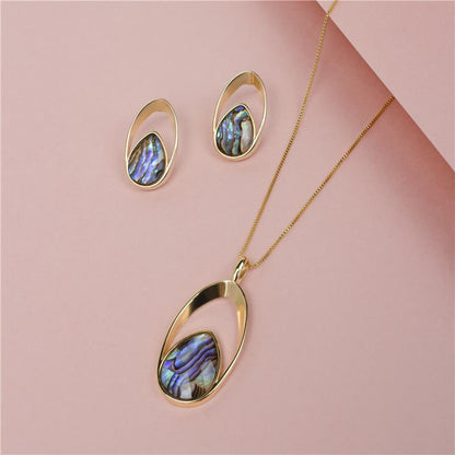 Conjunto Brilhato Pedras Naturais Brasileiras — Folheado a Ouro
