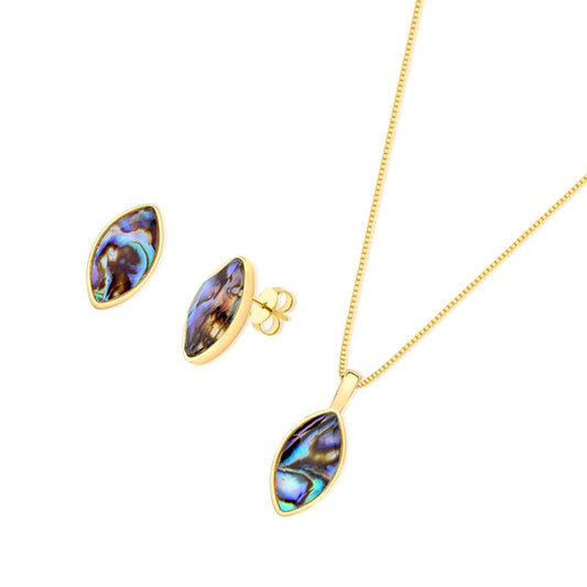 Conjunto Brilhato Pedras Naturais Brasileiras — Folheado a Ouro