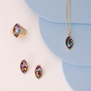 CONJUNTO FOLHEADO A OURO