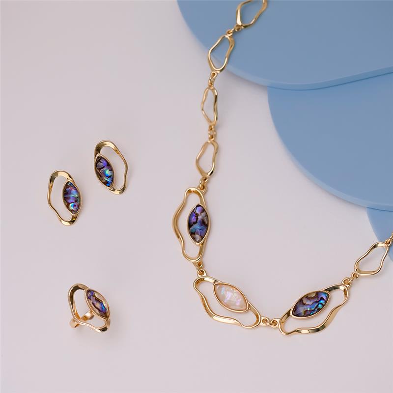 CONJUNTO FOLHEADO A OURO