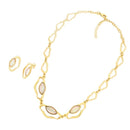 CONJUNTO FOLHEADO A OURO